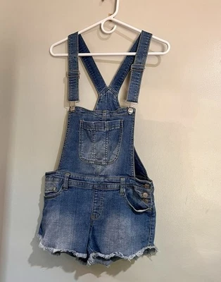 Delias Denim Bib Overall Shorts Women's Size Medium - Image 1 of 4