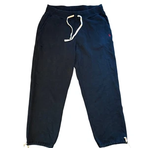 VTG Polo Ralph Lauren Baggy Sweatpant Joggers Mens XLT Tall Drawstring y2k Black - Picture 1 of 8