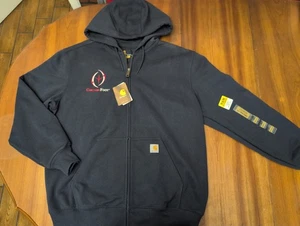 Carhartt Rain Defender Hoodie Large Navy Blue Full Zip Original Fit 100614 472 - Bild 1 von 21