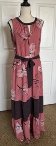 Apt 9 Tiered  Maxi Dress Womens Sleeveless Sz M, Romantic, Floral,  - Picture 1 of 11