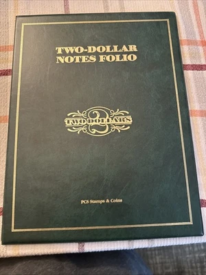 7 pcs, Two Dollar Notes Folio Postal Commemorative Society Banknote Collection - Image 1 of 4