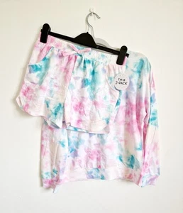 Zunie Set Salotto 2 Pezzi Bambina - Tie Dye Rosa Chiaro Taglia XL (11-12 anni) - Foto 1 di 5
