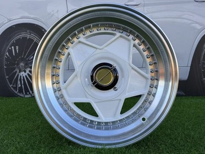 4X 15 " 4X100/4X108 Ferrari Knüppel Stil Weiß Räder Passend Für: E30, Honda, - Bild 1 von 4