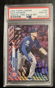 2020 Topps Chrome Nico Hoerner RC Update - Pink Wave Refractor PSA GEM MINT 10 - Bild 1 von 3