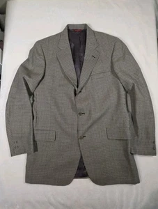 Vintage Joseph A Banks hellbraun blau Hahnentritt Herren Sport Mantel Jacke 40R gebraucht, in einwandfreiem Zustand - Bild 1 von 7