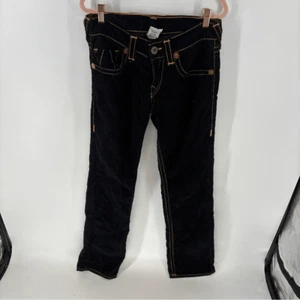 True Religion Black Straight Leg Jeans Classic Style - Picture 1 of 7