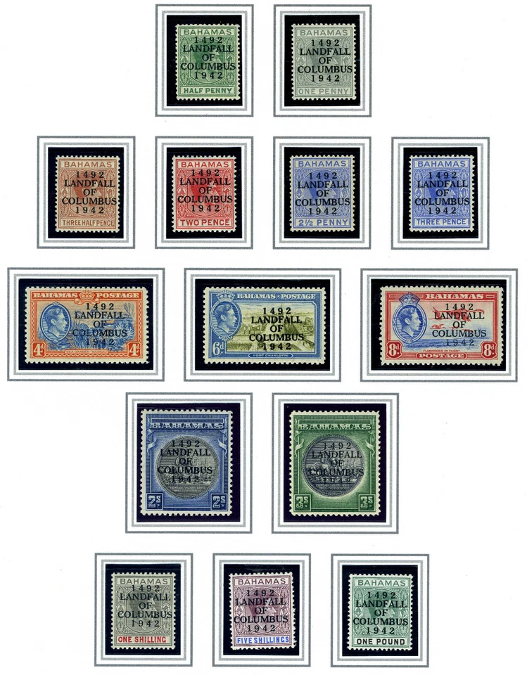 Bahamas Columbus 450th Anniversary Scott 116-29, 2nd printing w/white gum MNH - Image 1 of 1