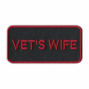 Patch, Embroidered, Vet's Wife, 3" x 1.5" - Picture 1 of 3