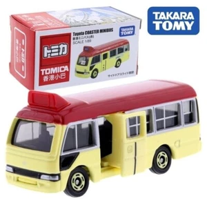 Minibús Takara Tomy Tomica Toyota Coaster Hong Kong rojo diecast auto - Imagen 1 de 2