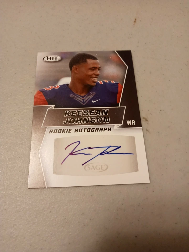 2019 Sage Hit Football KeeSean Johnson Rookie Auto Autograph Cardinals - Image 1 of 1