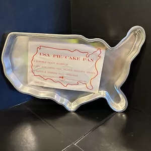 51) Padella per torta a forma di USA in alluminio pesante cottura Meyco importazioni vintage NOS - Foto 1 di 4