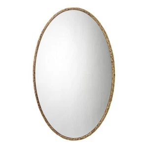 Eden Home Oval Coastal Fabric Sparrow Braided Mirror in Natural Finish - Picture 1 of 4