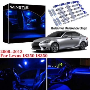 12x Blue LED Lights Interior Package For 2006-2013 Lexus IS250 IS350 + Free Tool - Picture 1 of 12