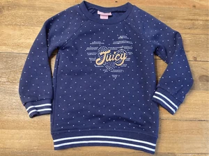 Juicy Couture Size 4 Girls Sweater blue rhinestones - Picture 1 of 5