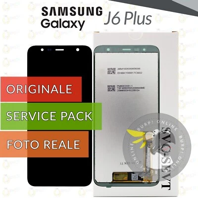 DISPLAY ORIGINALE SAMSUNG GALAXY J6 PLUS SM-J610 VETRO SCHERMO TOUCH SCREEN LCD