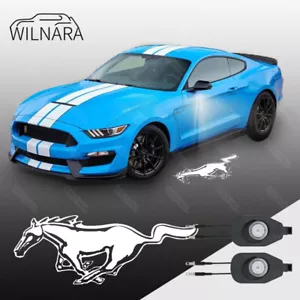 2X Car Side View Mirror Puddle Shadow LED Lights for Ford Mustang 2013-2020 - Picture 1 of 9