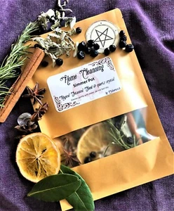 Simmer Pot for Home Cleansing Magical Wiccan Blend with Crystal - Picture 1 of 1