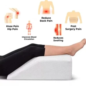 Large Hypoallergenic Wedge Pillow Memory Foam Neck Back Leg Support Acid Reflux - Picture 1 of 5