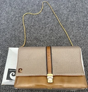 PIERRE CARDIN Paris Bag Leather/ Mesh Vintage Made in Australia With box - Picture 1 of 6