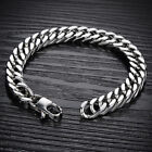 Chain Bracelet Men Bracelets Stainless Steel Curb Silver Jewelry