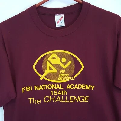 Camisa Desafío Fitness Academia Nacional FBI De Colección Talla M L Jerzees EE. UU. Delgada 50 Foto 1 de 4