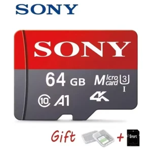 SONY 64 GB MICRO SD CARD HIGH SPEED & SD ADAPTER CLASS 10 U3 A1 V30 4K - Picture 1 of 1