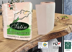 48 Stück Küchenrollen Küchenpapier 100% Zellstoff Weiß - Bild 1 von 3