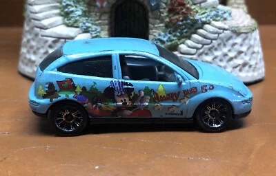 Matchbox 1999 Mickey Mouse Ford Focus Blue Mattel Vintage Disney Away We Go Car - Image 1 of 4