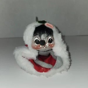 Vintage Annalee Christmas Mouse in Santa Hat Holiday Collectible Decoration - Picture 1 of 6