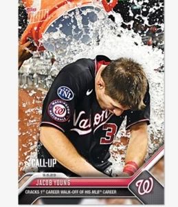 2023 MLB TOPPS NOW® Jacob Young Walk-Off Single Card 826 Nats - ROY Candidate - Bild 1 von 2