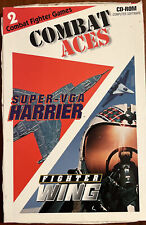 Combat Aces Super-VGA Harrier & Fighter Wing CD-ROM PC Game 1996 w/ Box Vtg