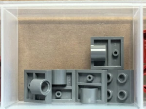 LEGO Parts - Dark Bluish Gray Plate 2 x 2 with Pin Hole - No 10247 - QTY 5 - Picture 1 of 1