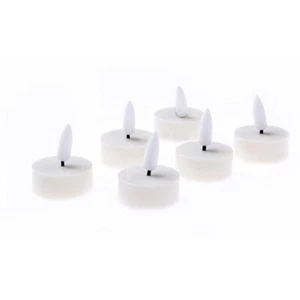 Fernbedienung Batterie LED 40mm Durchmesser weiß Teelicht Kerzen 6er Set - Bild 1 von 1
