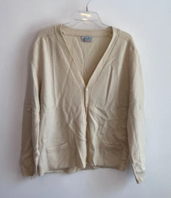 Cárdigan United Colors of Benetton color crema para hombre 52 cm abotonado 100 % lana Foto 1 de 4