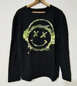 Tony Hawk Sweater Mens Crewneck Graphic Sweatshirt Small Black Camouflage Green - Picture 1 of 5