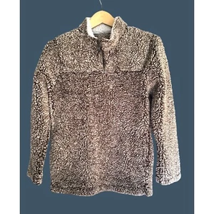 CLASS CLUB- KIDS FAUX FUR LONG SLEEVE SIDE POCKETS HALF ZIP SWEATER SIZE 14/16 - Picture 1 of 7
