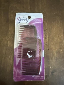 Nuevo paquete de 2 peines laterales Goody 2009 32849 Hailey Y2K 00s cabello marrón - Imagen 1 de 6