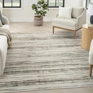Nourison Serenity Home Ivory Beige 10' x 14' Area Rug - Easy Clean, Non Shedd... - Picture 1 of 8