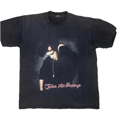 Vintage John Mellencamp Concert T-Shirt Size L Black Whenever We Wanted Tour1992 - Image 1 of 4