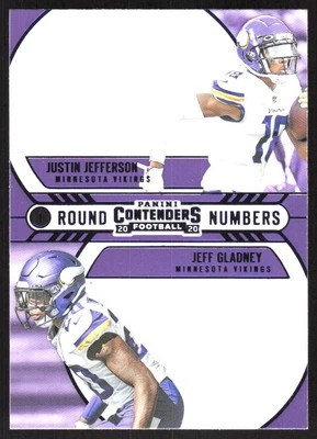 8260G 2020 Contenders #RN-JG Justin Jefferson / Jeff Gladney Round Numbers - Image 1 of 2