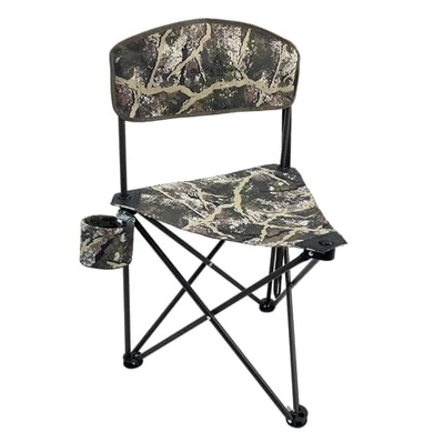Black Sierra XL Tripod Hunting Stool w/Backrest, Lightweight Ranger Camo - Image 1 of 4