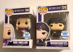 Funko Pop #1308 Enid Sinclair & #1310 Wednesday W/Cello, Funko Shop Exclusive - Picture 1 of 6