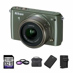 Nikon 1 S1 10.1 MP Digital Camera - Khaki w/ 11-27.5mm Lens + Battery & More! - Picture 1 of 1