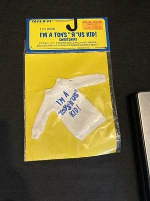 Ropa Barbie vintage años 80 Toys "R" Us niño sudadera se adapta a Barbies ¡y más! Nuevo Foto 1 de 4