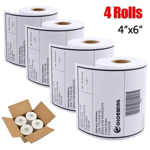 4 Rolls DYMO 4XL Labels 4x6 Thermal Address Shipping Labels 220/Roll (1744907) - Foto 1 di 2
