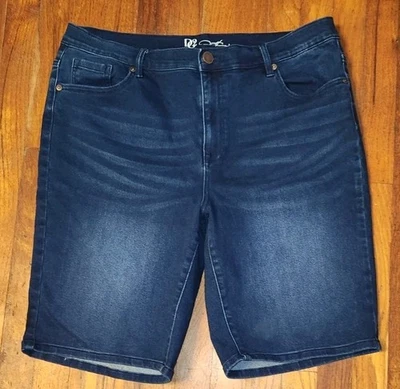Bermudas DG2 Diane Gilman Indigo Denim Clásicas Elastizadas 38X11 Foto 1 de 4