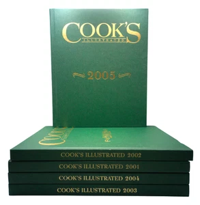 Cook's Illustrated Annual Cookbook Hardcover Book Lot of 5 2001-2005 - Picture 1 of 13