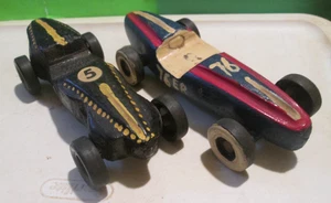 LOT OF 2 CUB SCOUT Pinewood Derby Car Vintage Handmade boy scouts VERY ORNATE - Picture 1 of 4