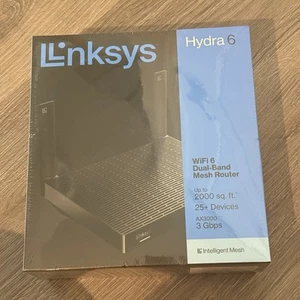 New Sealed Linksys Hydra 6 Dual-Band Mesh Wi-Fi 6 Router MR20EC AX3000 - Picture 1 of 9