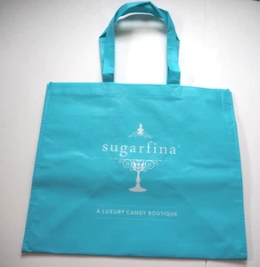 Sugarfina Luxury Candy Boutique Teal Blue grande riutilizzabile regalo shopping bag NUOVO - Foto 1 di 5